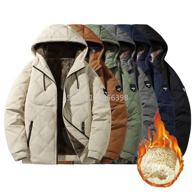 Waterproof Men's Jacket Winter Windbreaker Down Jacket Winter Coat Fleece Lining Warm And Warm Cotton Jacket Snow Jacket Male