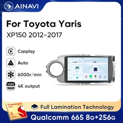 Ainavi Car Radio Android Multimedia For Toyota Yaris 2012-2017 XP150 Wireless Carplay Android Auto GPS 4G Autoaudio HDMI 2 Din