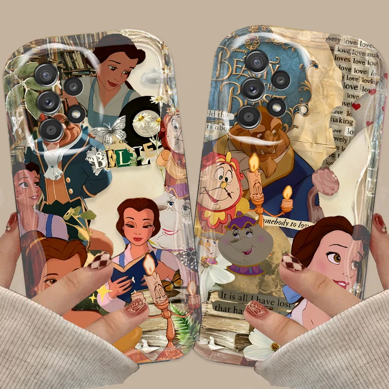 Disney Beauty The Beast For Samsung A55 A54 A53 A52 A35 A34 A33 A32 A25 A24 A23 5G Wave Oil Funda Phone Case