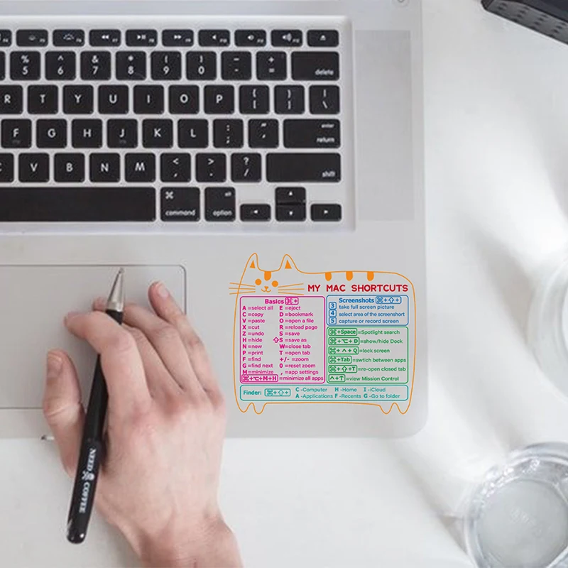 Keyboard Computer Shortcut Sticker Adhesive Removable Stickers For Quick Reference Keyboard Guide