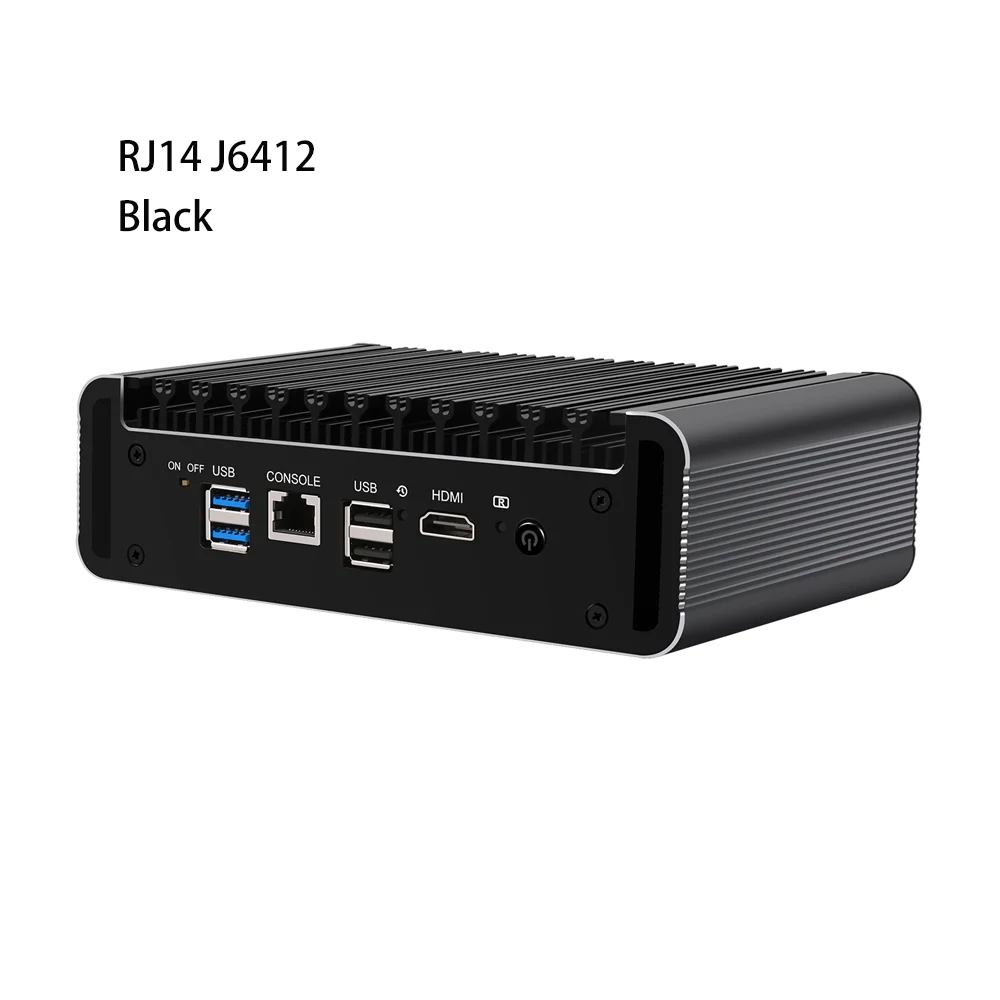 HUNSN RJ14,Micro Firewall Appliance,Router PC,Intel J6412,VPN, 6xIntel 2.5GbE I226-V, AES-NI,Console,HD,GPIO,DP,SIM Slot