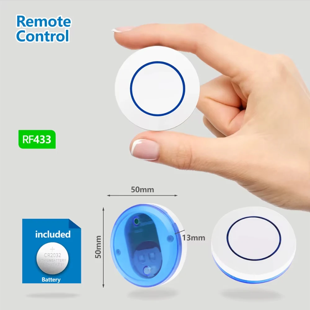 10pcs 433MHZ EV1527 Transmitter Remote Control Momentary Mode Self Locking Switch Relay Interlock Garage Door Keychain