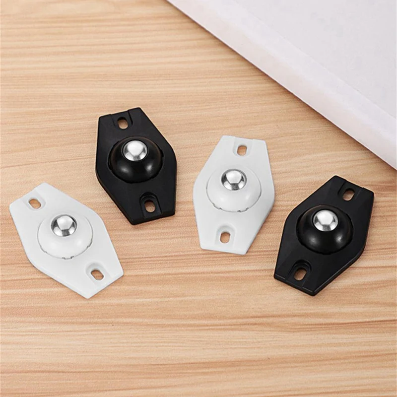 4Pcs Self Adhesive Type Mute Ball Universal Wheel Furniture Casters Wheels Stainless Steel Wheel 360° Rotation