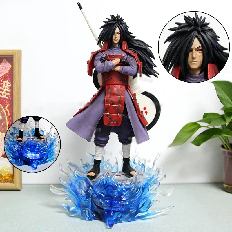 Anime Naruto Figures Uchiha Madara Action Figures 42cm PVC Kyuubi Susanoo Collection Model Toys Birthday for Children Gifts