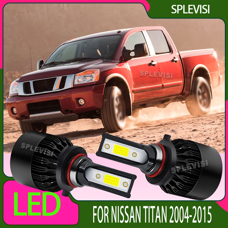 

LED Headlight Bulbs HI Beam 120W High Power 6000K White For Nissan Titan 2004 2005 2006 2007 2008 2009 2010 2011 2013 2014 2015