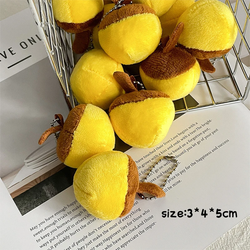 Cute Nut Plush Toy Keychain Soft Stuffed Doll Pendant Car Key Ring Backpack Bag Decor Kid Gift