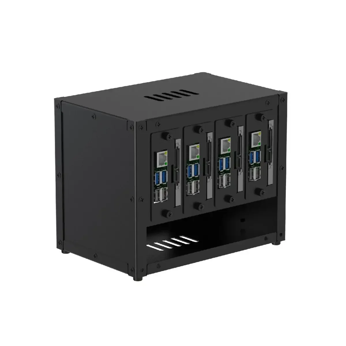 Uctronics Verbeterde Complete Behuizing Voor Raspberry Pi-Cluster, Met 4 Verwijderbare Montagebeugels Voor Pi 4b, 3b +/3b En Andere