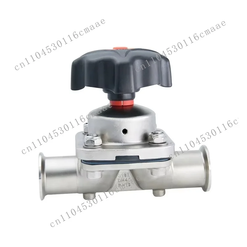 Hygienic Food Grade Sanitary Stainless Steel 316L Steam Medicine Biology Manual Tri-Clamped Diaphragm Valve