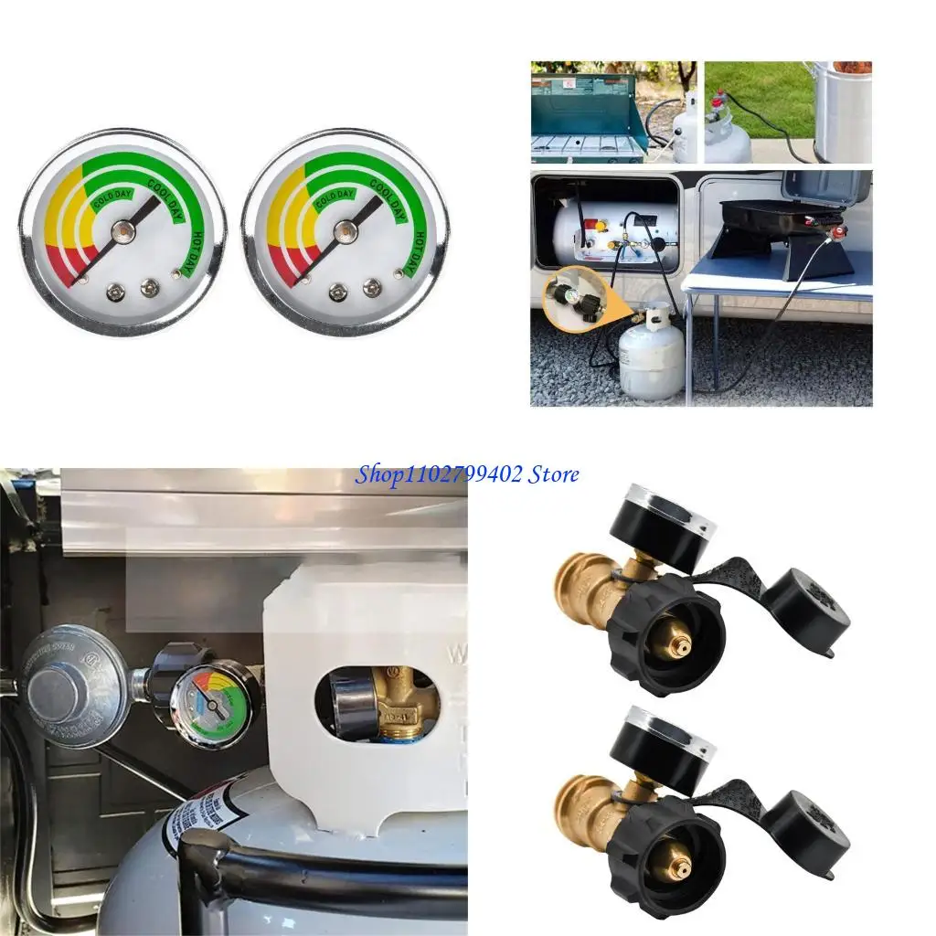547F 2Pcs Cylinder Tanks Level Gauge Level Propane Tanks Gauge