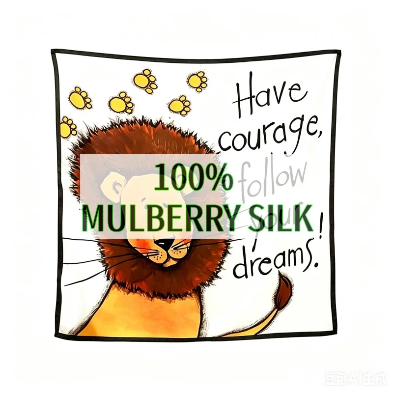 cute-little-lion-print-100-mulberry-silk-scarf-women-versatile-stylish-elegant-daily-decorative-neck-tie-neckerchief-shawl
