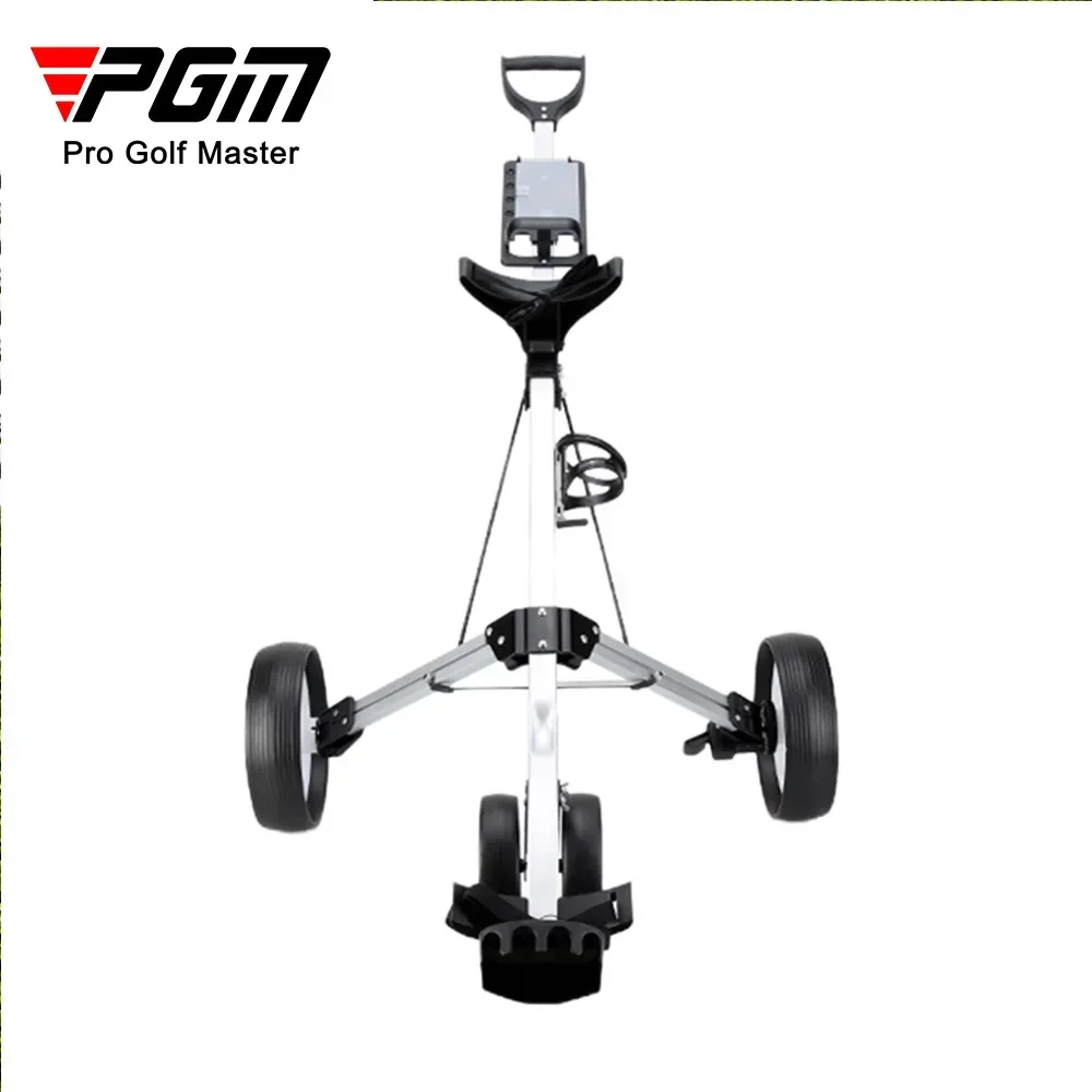 PGM QC001 Golf Trolley With Brake 3-4Wheels Ball Charter Car Push Pull Aluminium Alloy Portable And Foldable Trolley Accessories