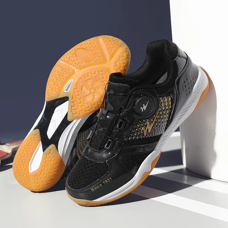 Professional Table Tennis Sneakers Breathable Table Tennis Shoes Quick Lacing Tennis Footwear Comfortable Training Sneakers