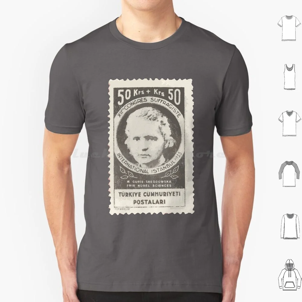 Postage Marie Curie T Shirt 6xl Cotton Cool Tee Radioactive Feminism Atom Scientist Chemist Chemistry Equality Science Womens