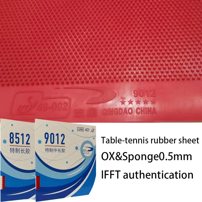 

Meteor 9012, клейкая резина для настольного тенниса средней длины и OX красная/черная, желтая губка, высота частиц 0,5 мм, 1,6 мм, одобрено ITTF