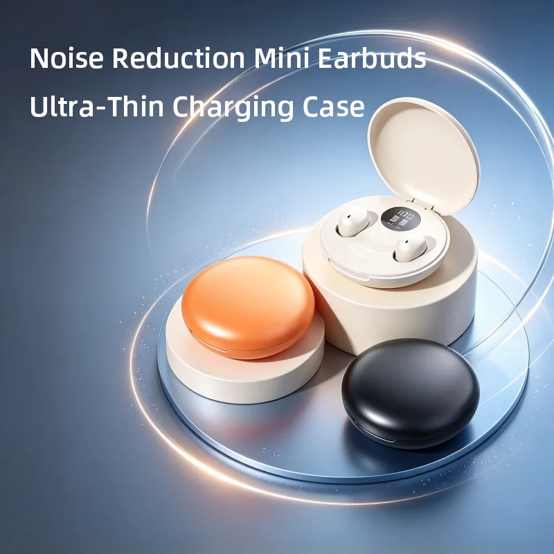 MIni Bean Earbuds Power Display Bluetooth 6.0 Sleep Earphone HiFi Sound Effect Music