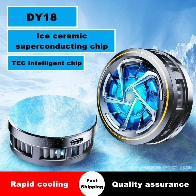 

DY18 Semiconductor Refrigeration Radiator Mobile Phone Magnetic Game Cooler for PUBG for IPhone Android Universal Cool Heat Sink