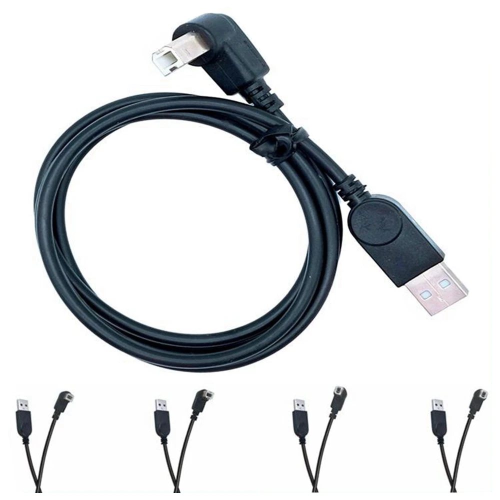 USB printer elbow data cable, high-speed square mouth BM connection cable, extended scanner 90 degree L-shaped side bend