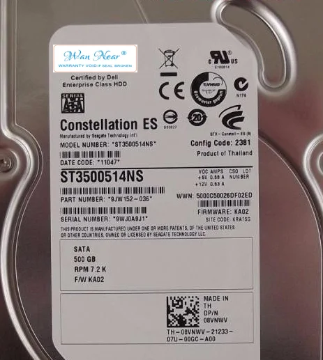 

Для 500GB 3,5 inch 500G ST3500514NS 32M 7,2 K SATA