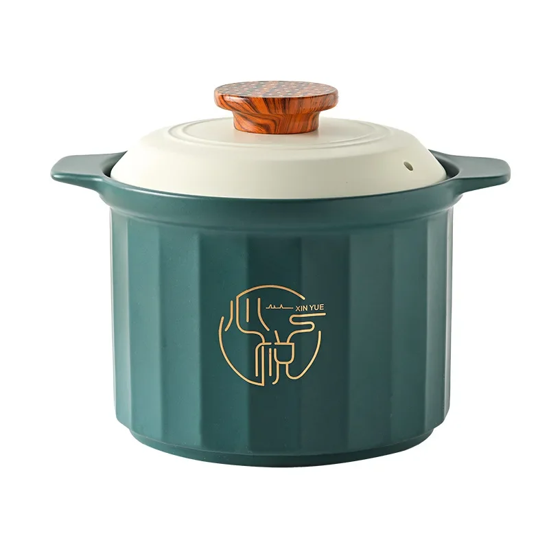 Ceramic clay pot Home anti drying stew pot for soup making Large capacity stew stone pot with open flame gas stove cookware set