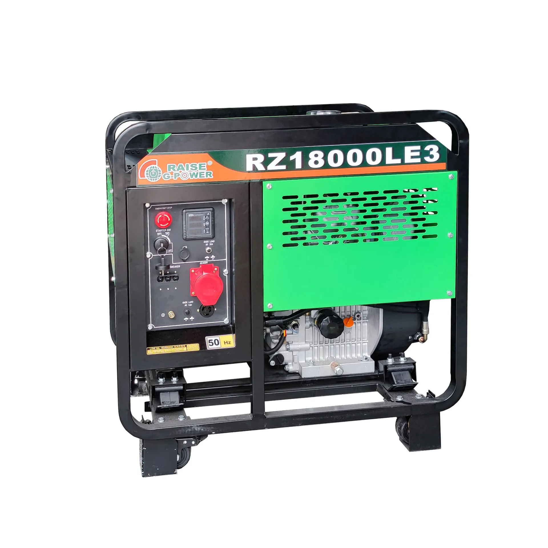 13KW dual-cylinder diesel generator 220V single-phase electric start (can do 380V three-phase)