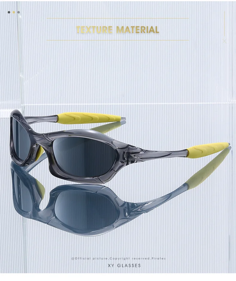 Outdoor-Sport-Sonnenbrille für Herren und Damen, reflektierende Beschichtung, Fahrradbrille, UV400 – Detail 2