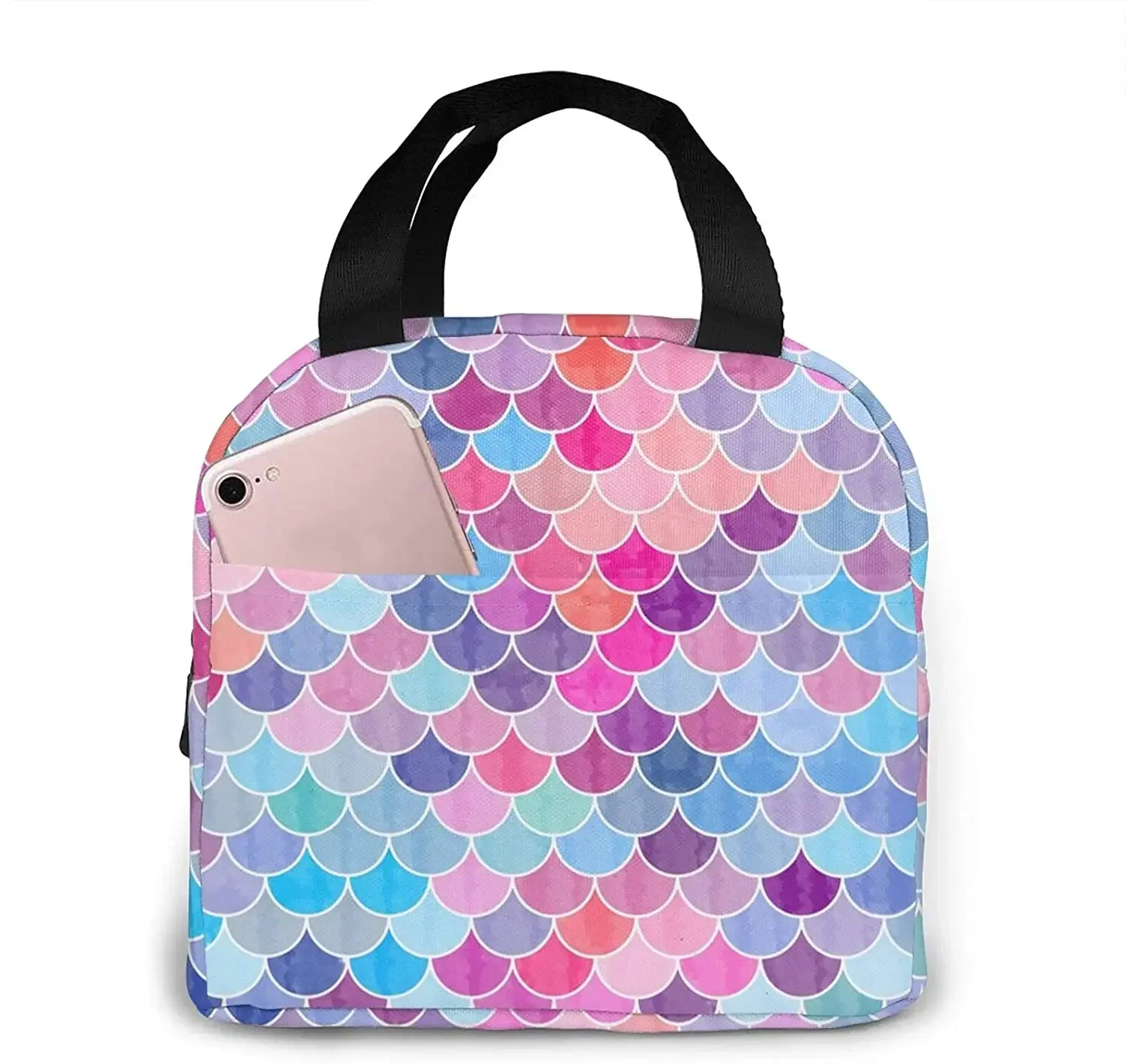 bolsa-termica-sereia-para-mulheres-lancheira-reutilizavel-com-bolso-frontal-grande-capacidade-para-trabalho-piquenique-e-pesca