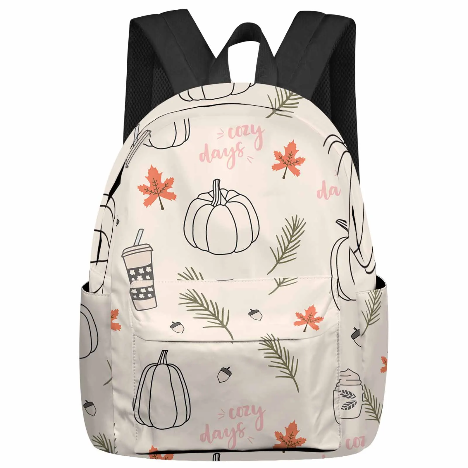 

Thanksgiving Autumn Pumpkin Backpacks Teenagers Student School Bags Laptop Custom Backpack Men Women Travel