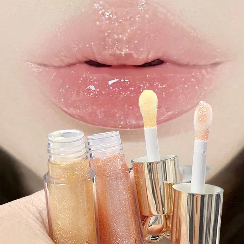 Hydraterende Sprankelende Glitter Lipgloss Blijvende Waterdichte Fijne Glinstering Water-Glanzende Vloeibare Lippenstift Sexy Lippen Make-Up Cosmetica