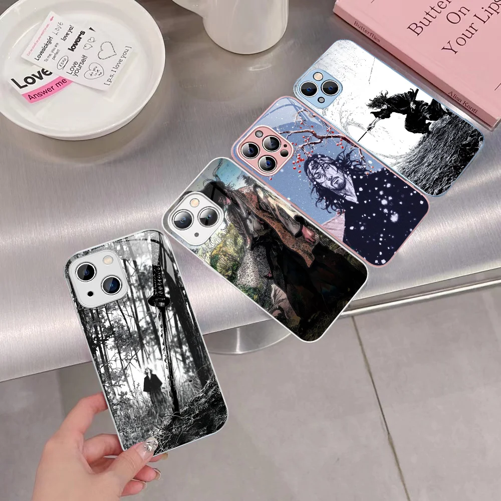 Manga M-Miyamoto M-Musashi Vagabond Phone Case Tempered Glass For Iphone 14 13 12 11 Pro Mini XS MAX 14Plus X XS XR Cover