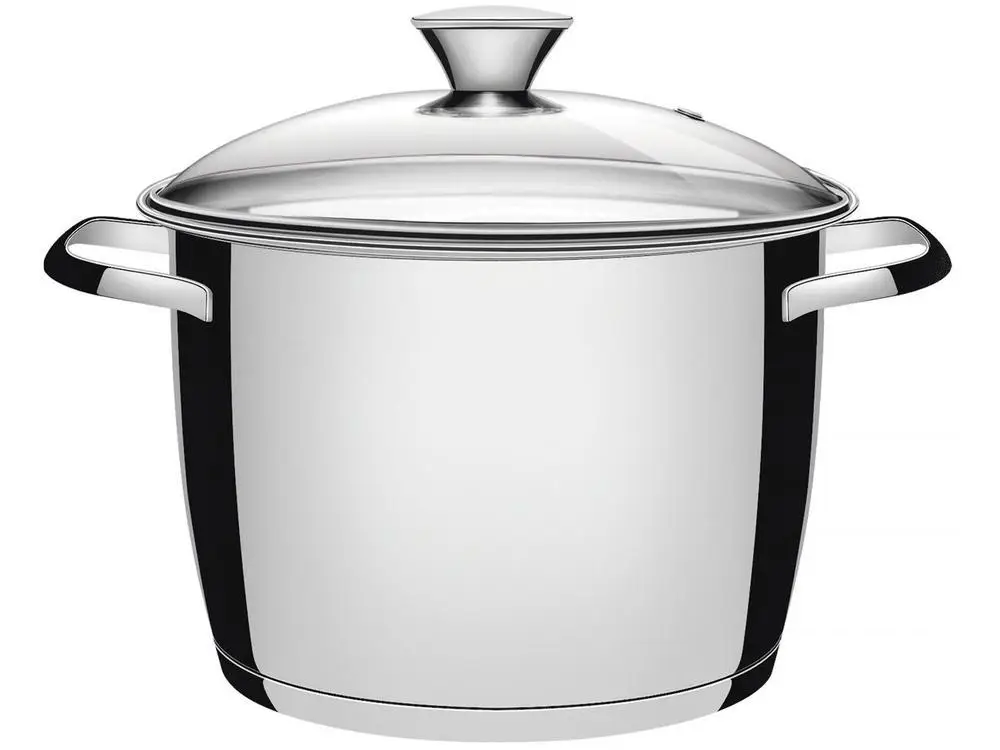 Caldeirão Inox Tramontina 5,5L Fundo Triplo com Tampa 22cm Allegra
