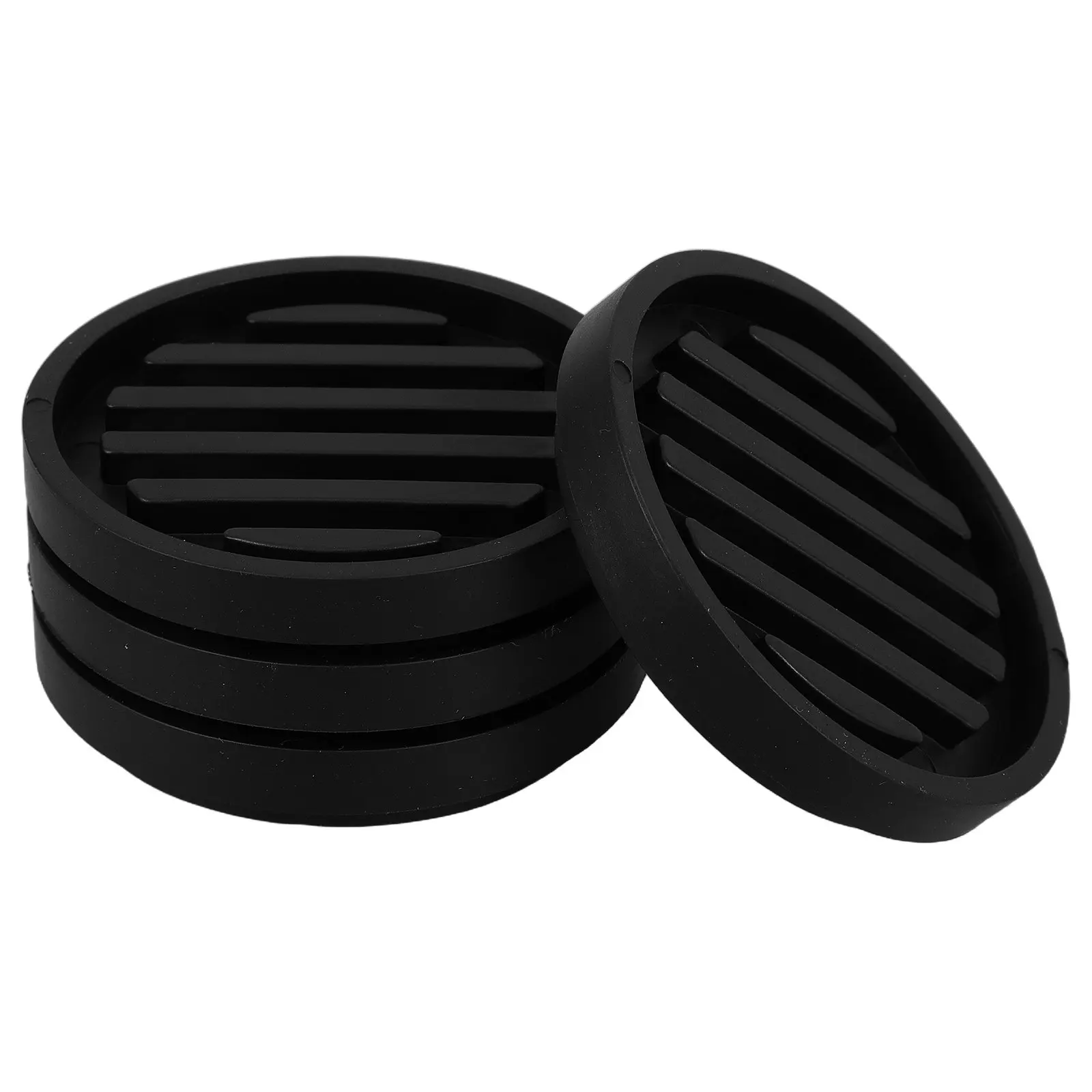 4Pcs Rubber Caster Cups for Furniture Wheels Non Skid Floor Protectors Chair Table Leg Stabilizers Hardwood Tile Carpet