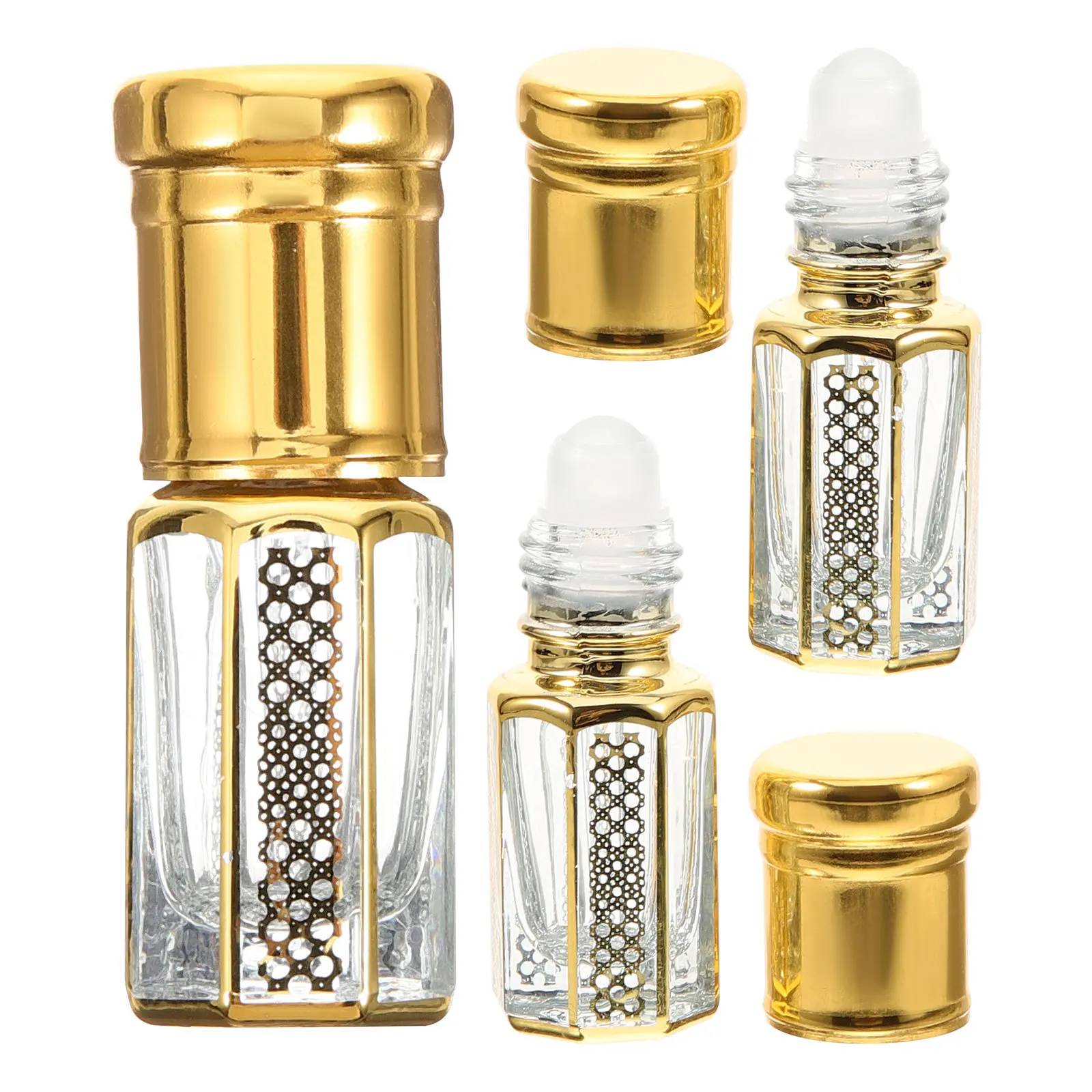 

3Pcs Portable Essential Oil Roller Bottles Small Glass Perfume Containers Leakproof Refillable Bottles for Women