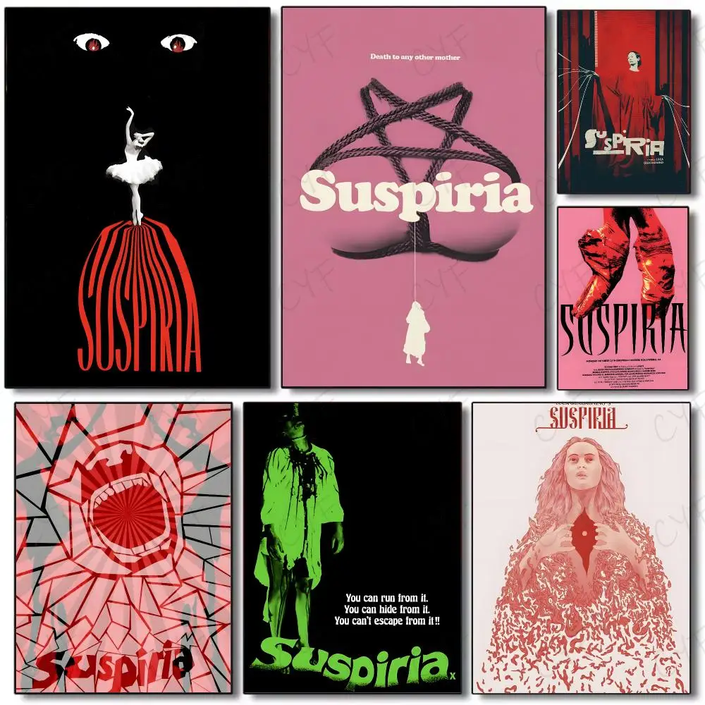 Horror Artistic Retro S-Suspiria Poster Painting Wall Art Mural for Living Room Home Decor and Gifts