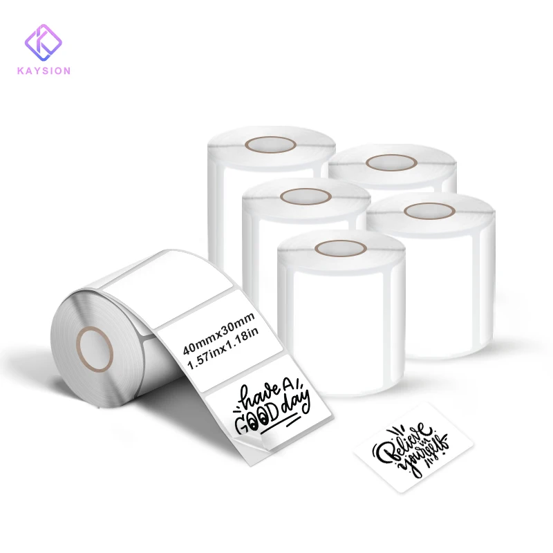

6 Rolls/set Thermal Label Sticker Paper 40X30mm Clothing Commodity Price Food Tag Self-Adhesive Labels 230pcs/roll