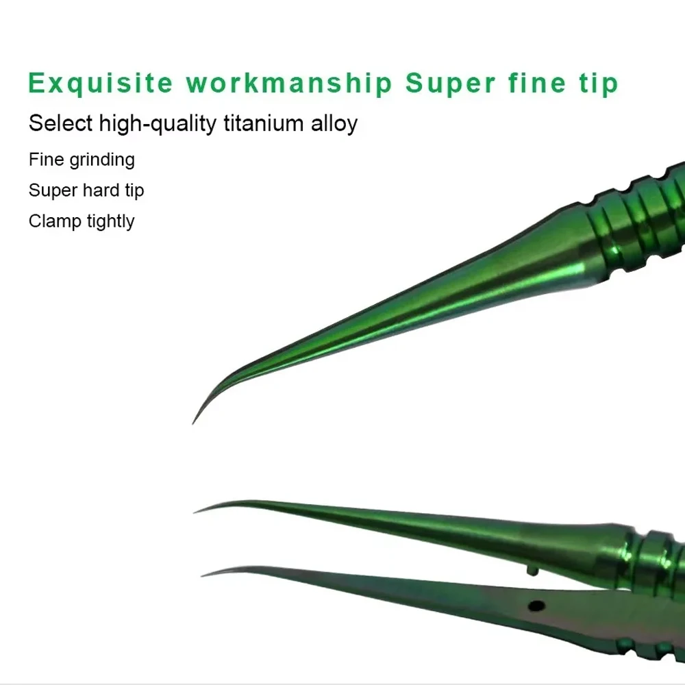 Titanium Alloy Tweezers PCB Board Soldering Repair Forceps Ultra Precision Flying Wire Forceps for Mobile Phone Maintenance Tool