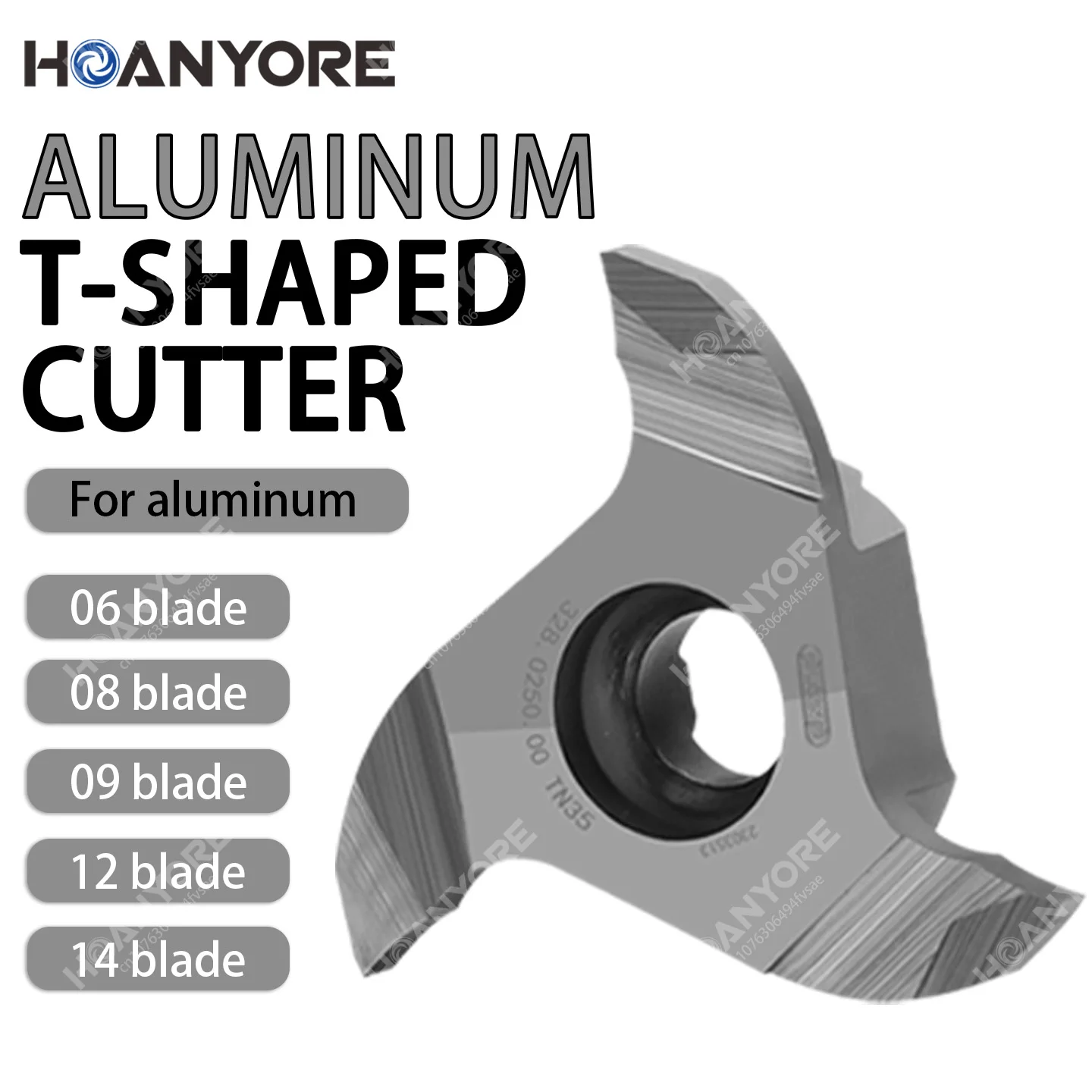 Drei-schneidiger T-förmiger Fräser für Aluminium, speziell für das Fräsen von T-Nuten in Hartlegierungen entwickelt.