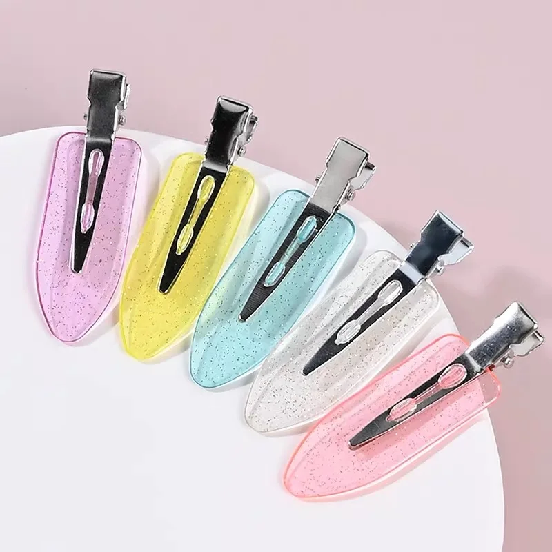 

10PCS Cream Gel DIY Candy Colour Hair Clip Women Korean Transparent Glitter No Trace Hair Clip Girl Hair Clips Hair Accessories
