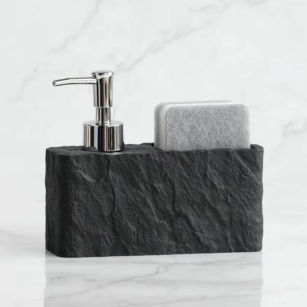 

Household Kitchen Detergent Subpackaged Empty Bottles Pressed Bottles Marbled Resin Storage Emulsion Bottles Bathroom
