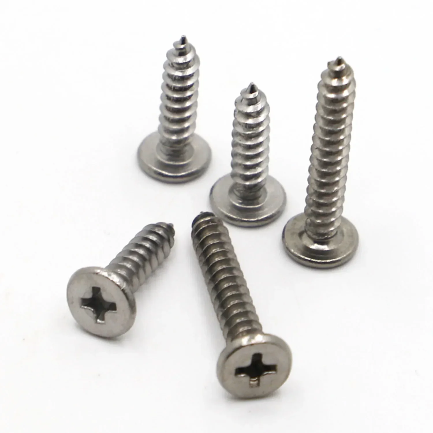 A2 304 stainless steel cross recess ultra-thin wafer head self-tapping wood screws CA type sizes M2 to M6