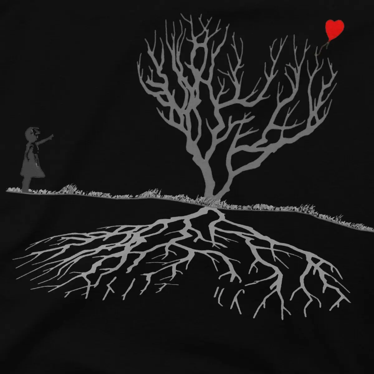 Heart Tree  Unique TShirt Banksy Street Graffiti Artist Leisure T Shirt Summer T-shirt For Men Women