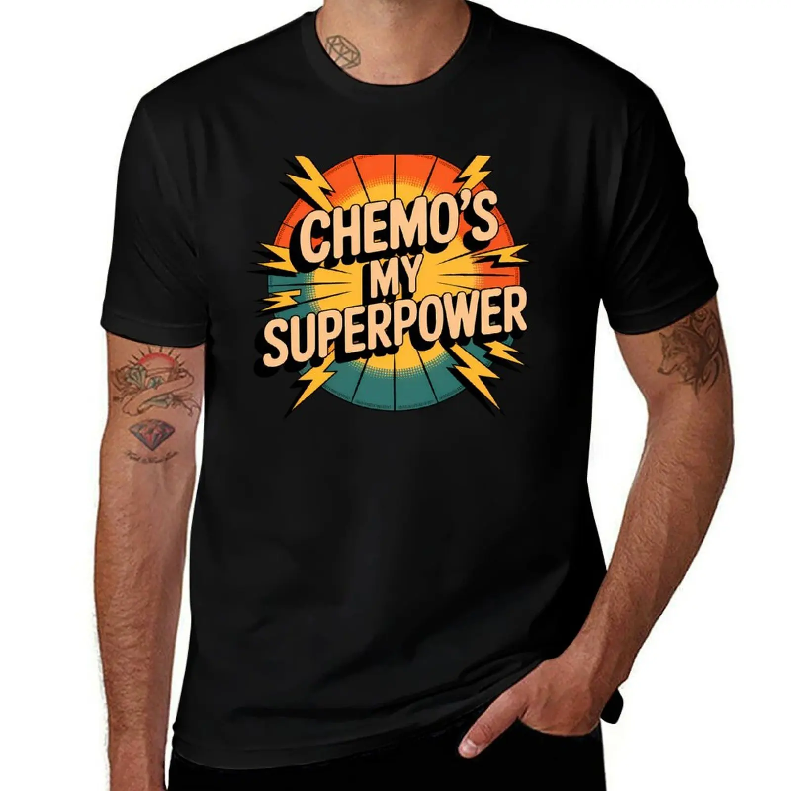 

Chemo's My Superpower Oncology Nurse T-Shirt oversizeds customs design your own designer shirts oversized outfits for men