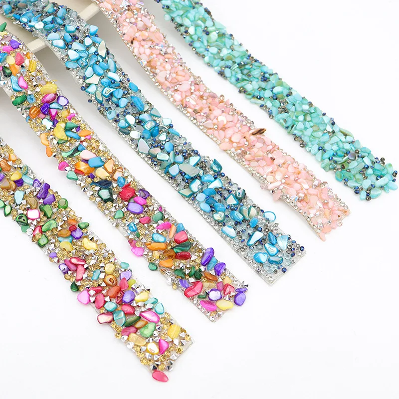 Hot Sale 10yards/lot Hotfix Resin Stones Trim Self-Adhesive Rhinestone Chain Trim  LSMY262