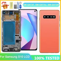 TFT Per Samsung S10 G973 SM-G973F SM-G973U SM-G973W LCD e Touch Screen Digitizer Assembly Sostituzione Con Telaio