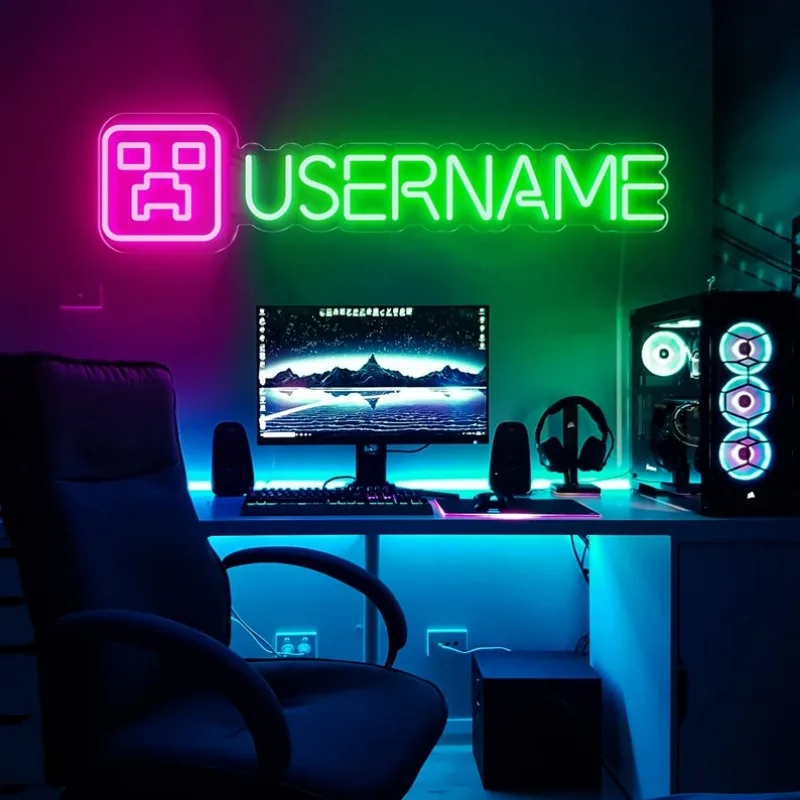 Benutzerdefinierte Gamertag Neonlicht Benutzerdefinierte Spiel Tag Neon LED Zeichen für Luftschlangen und Gamer Dekoration Männerhöhle Geschenke Gaming Wanddekoration