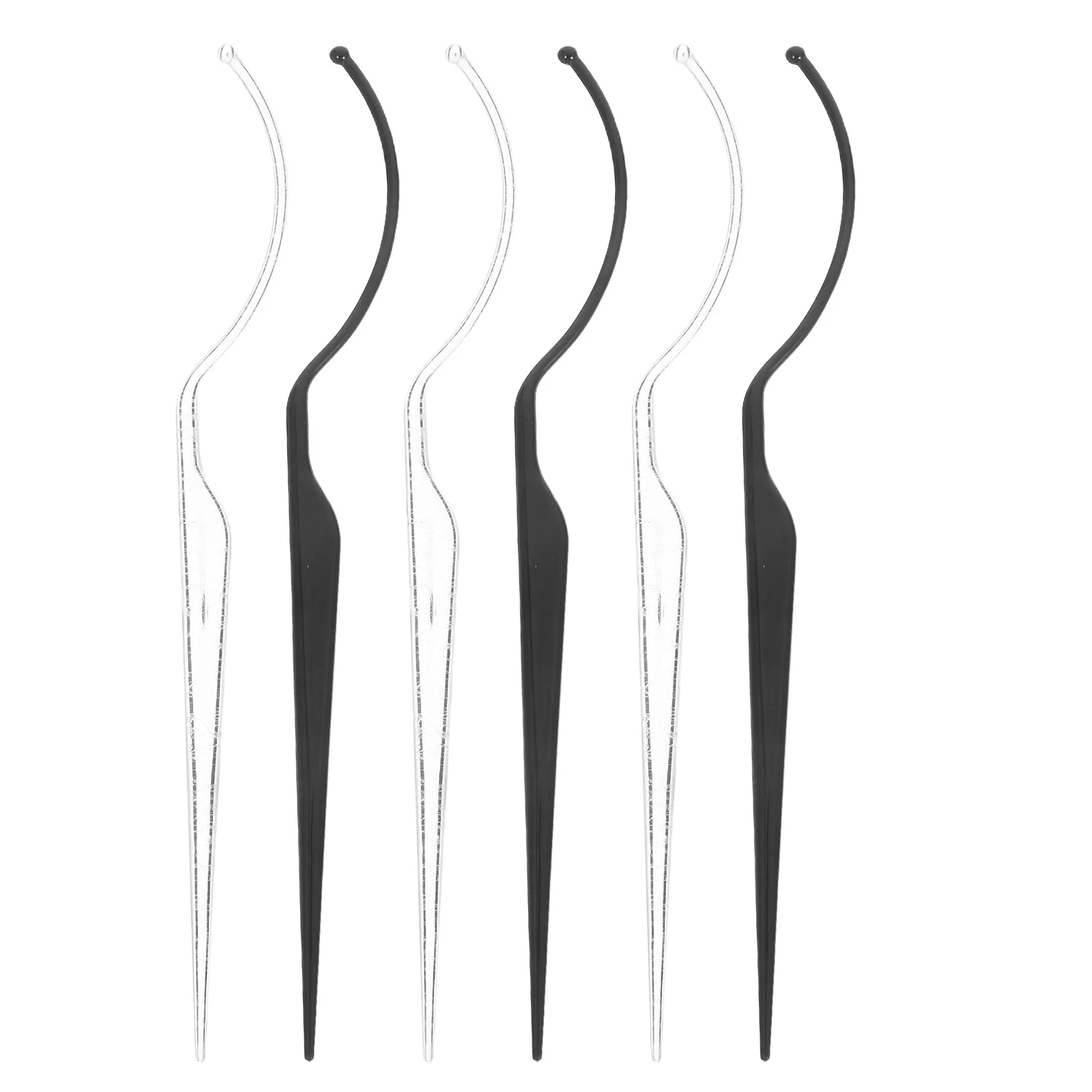 6Pcs Wimpern Pfropfen Werkzeug Set Robuste Gefälschte Wimpern Display Rack Anpassbare Kurve Make-Up Liebhaber Geschenk Transparent Schwarz Combo