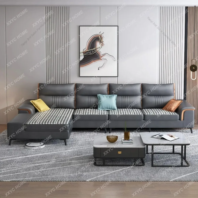 XX  Modern Simple Living Room Sofa Cat Scratch Skin Winter and Summer Dual Purpose Office Sofa Concubine Office Furniture