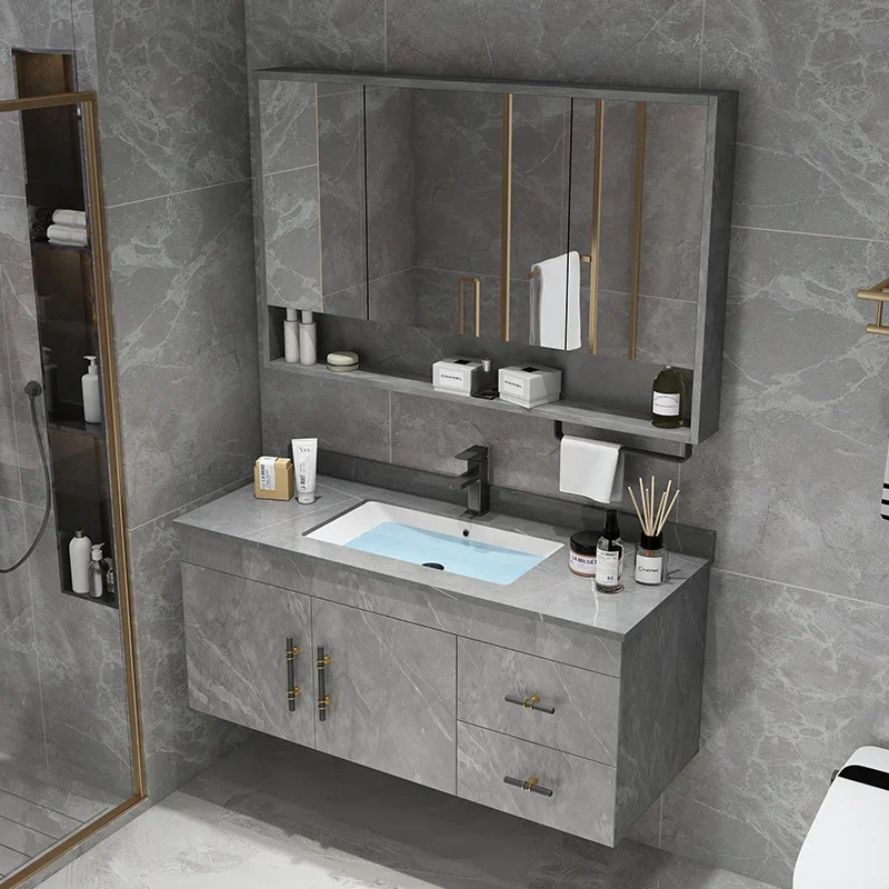 Luxury Bathroom Cabinet Wall Pharmacy Storage Column Salon Station Closed Toilet Space Saving Drawer Szafka Towel Sink Base