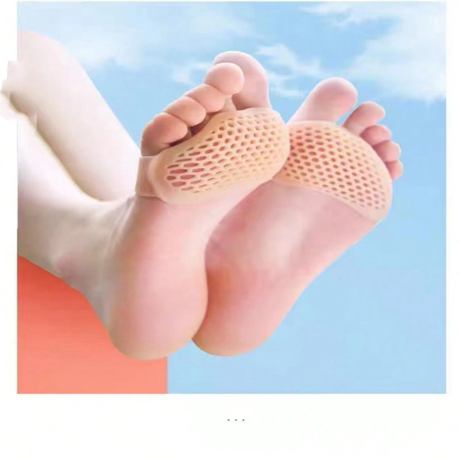 1 Pair Silicon Gel Forefoot Pad For Women's High Heels, Anti-Slip And Anti-Wear Half Insole, Soft And Thick Foot Care Cushion Pa