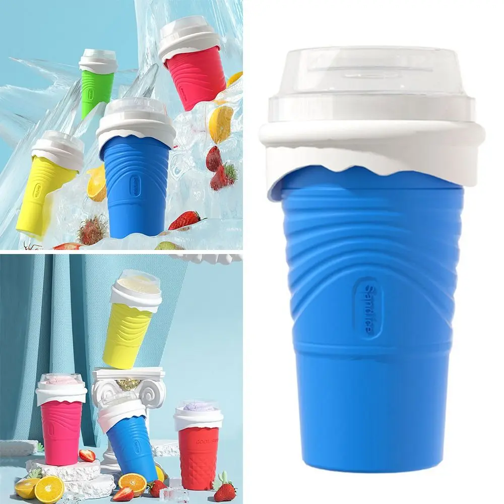 500 ML DIY Quick-Frozen Summer Smoothie Cup Large Capacity Cooling Milkshake Bottle Squeeze Portable Slushy Maker Cup