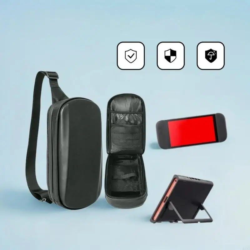 Strong Hard Shell Carrying Case with Adjustable Shoulder Strap & Waterproof Protect for Switch2 Handheld Console F19E